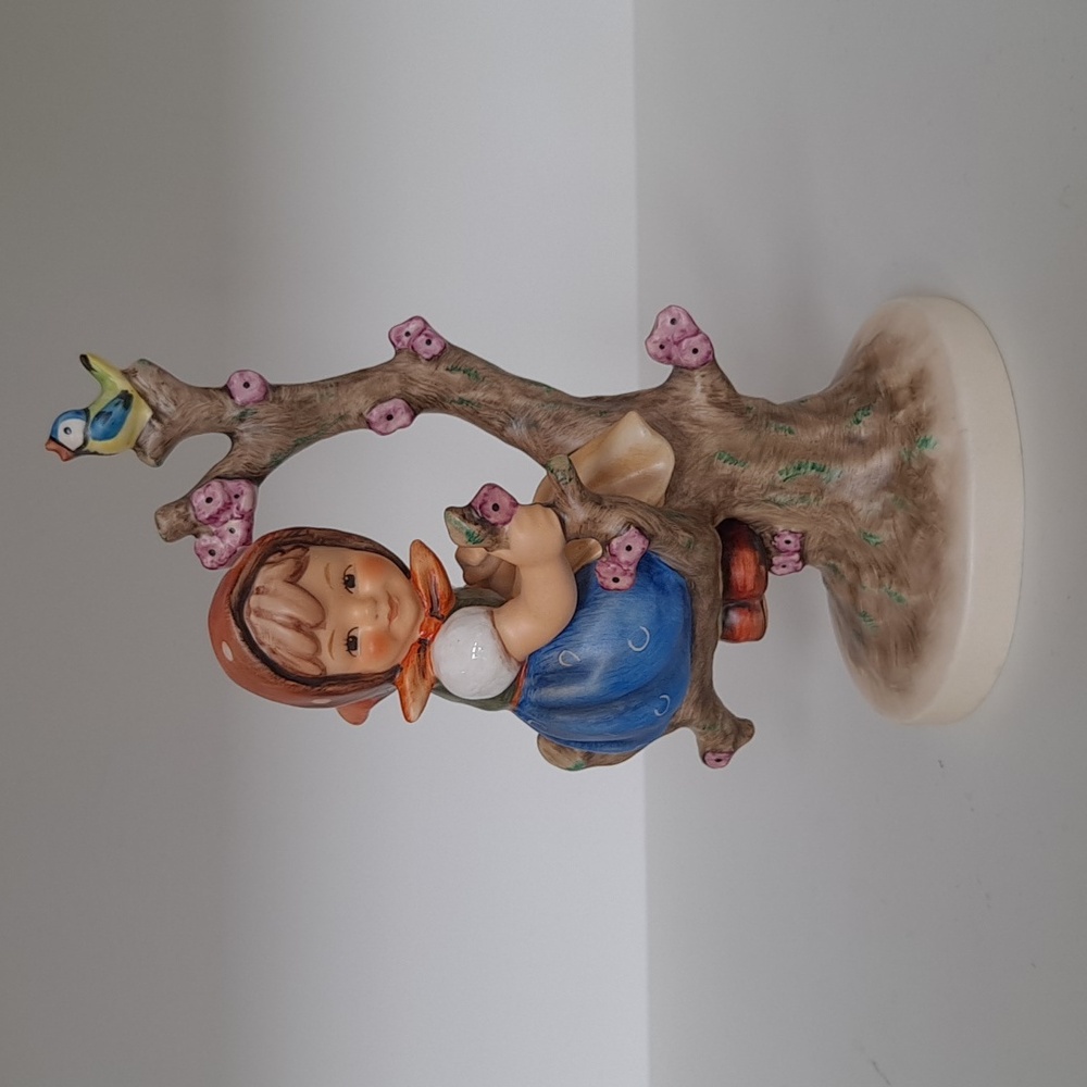 Goebel Hummel Apple Tree Girl Figurine | Sitting in a tree with bird | 6"